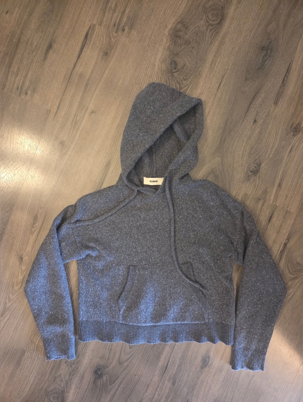 Buck Mason Womens Gray Hooded Sweatshirt